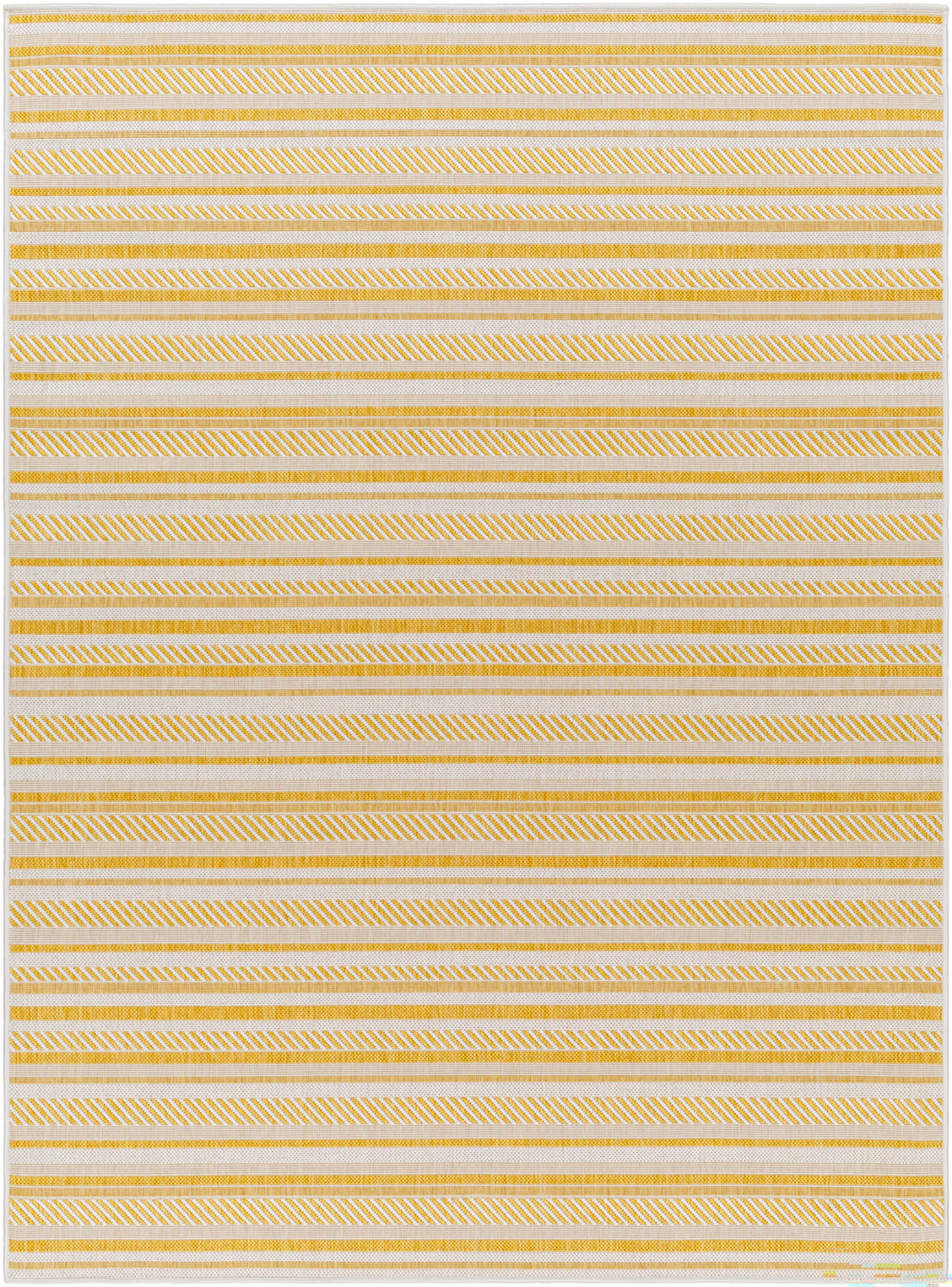 Eagean Global Yellow Modern Stripe Global Rug