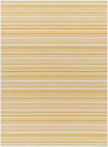 Eagean Global Yellow Modern Stripe Global Rug