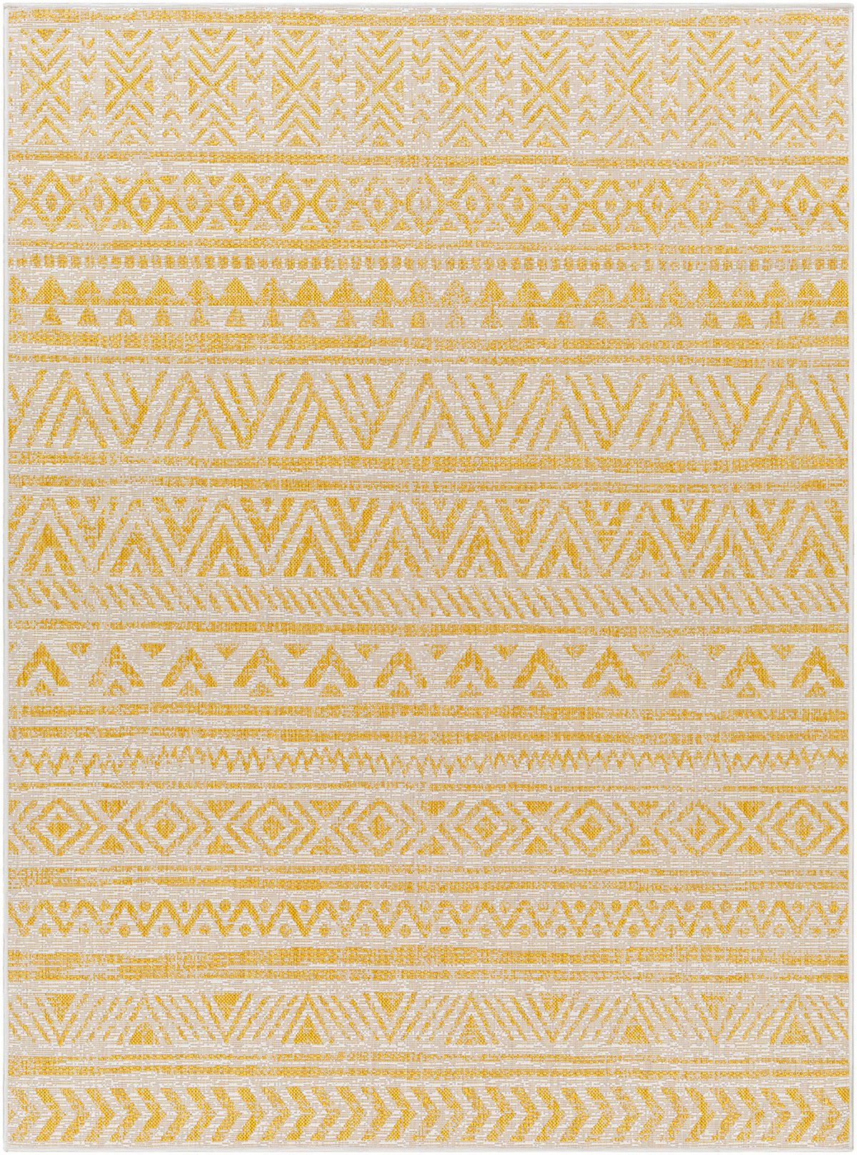 Eagean Global Yellow Tribal Geometric Rug