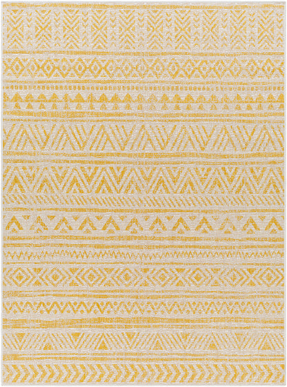 Eagean Global Yellow Tribal Geometric Rug