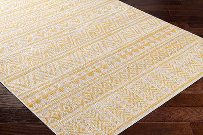 Eagean Global Yellow Tribal Geometric Rug