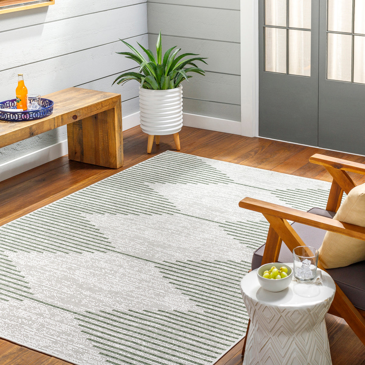 Eagean Global Green Modern Rug