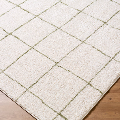 Tivoli Cream Washable Shaggy Rug