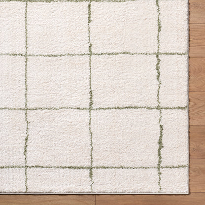 Tivoli Cream Washable Shaggy Rug