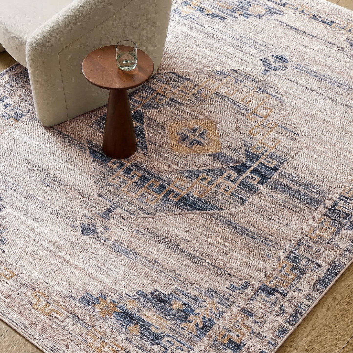 Fifth Avenue Vintage Blue and Grey Rug
