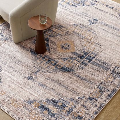 Fifth Avenue Vintage Blue and Grey Rug