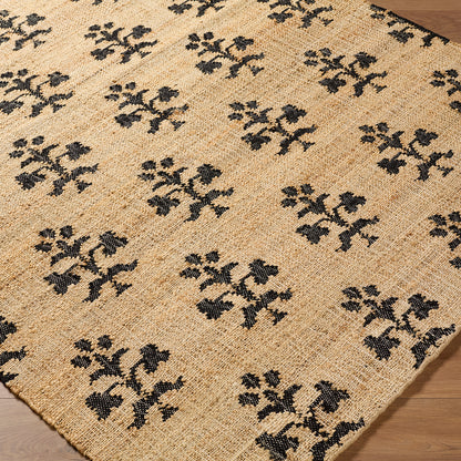 Fiorina Global Sandstone and Black Jute Rug