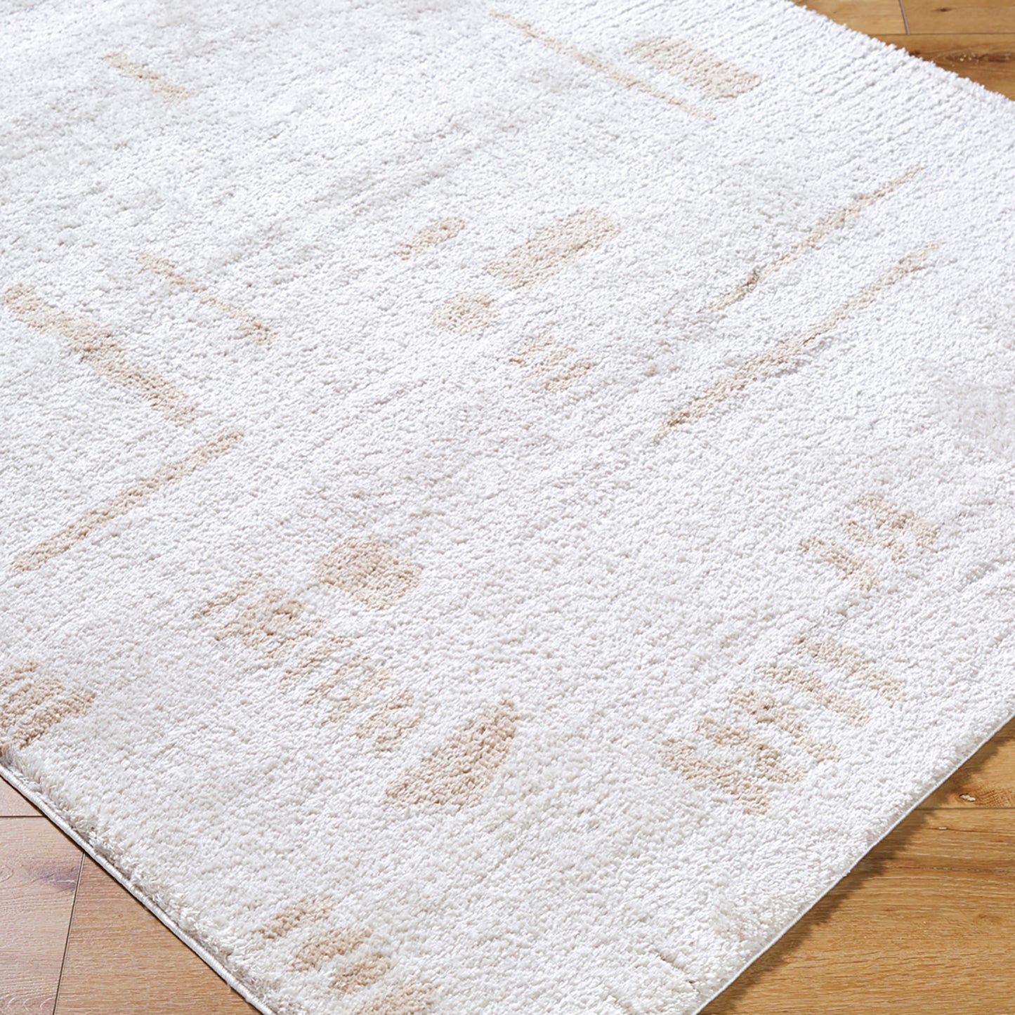 Fossay Cream Washable Tribal Shaggy Rug