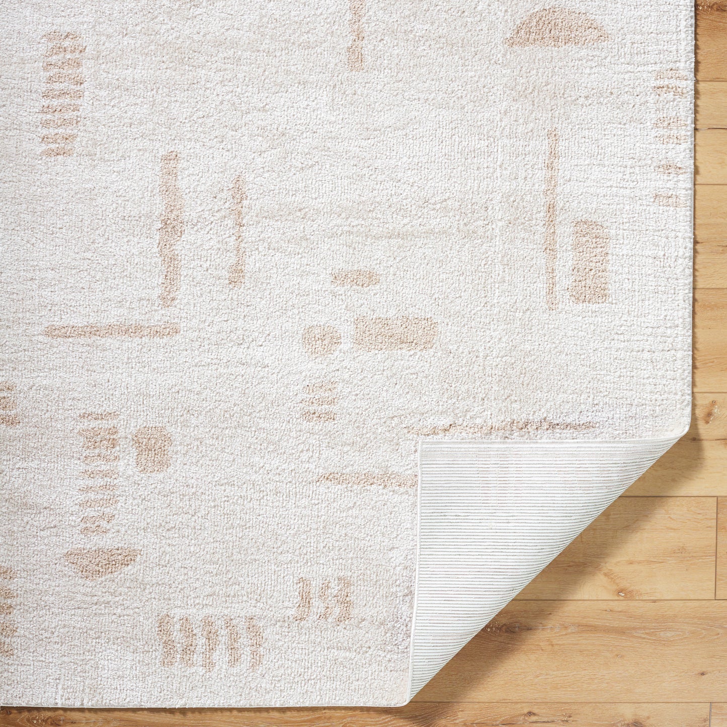 Fossay Cream Washable Tribal Shaggy Rug