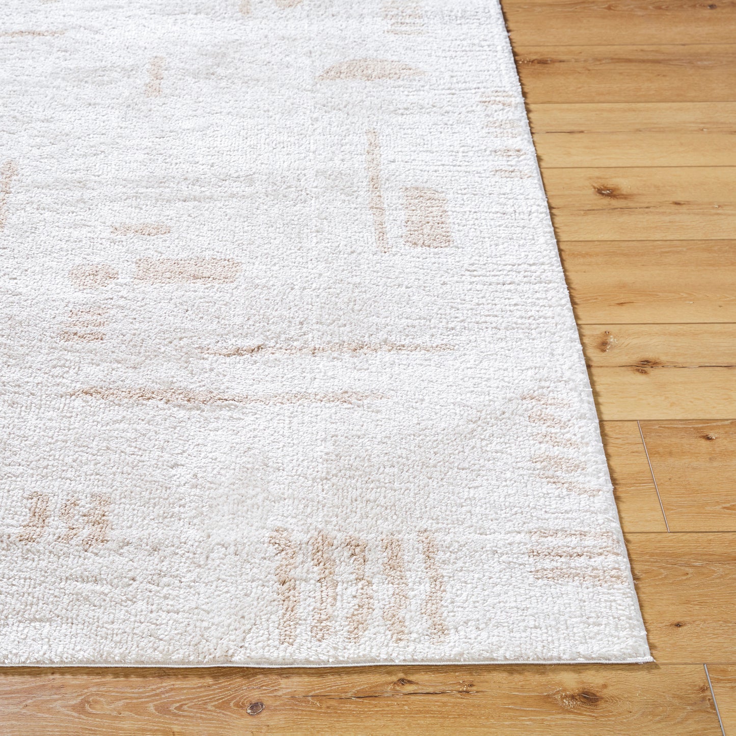 Fossay Cream Washable Tribal Shaggy Rug