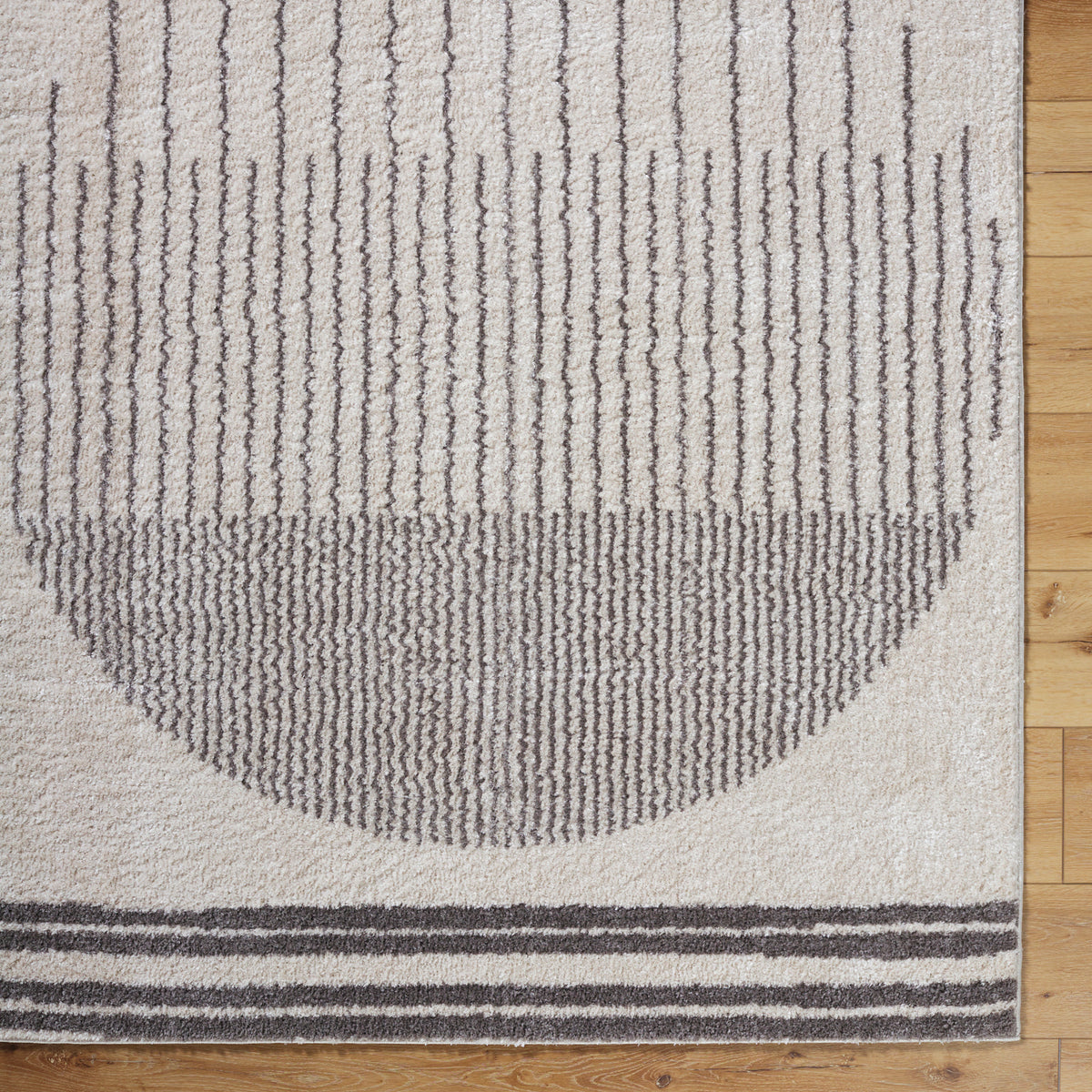 Fossay Grey and Cream Washable Modern Shaggy Rug