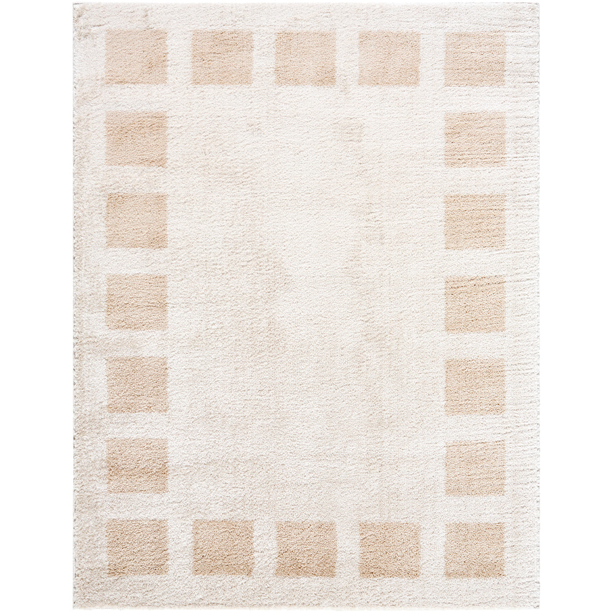 Fossay Cream Washable Modern Shaggy Rug