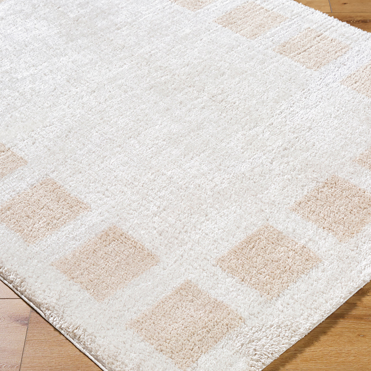 Fossay Cream Washable Modern Shaggy Rug