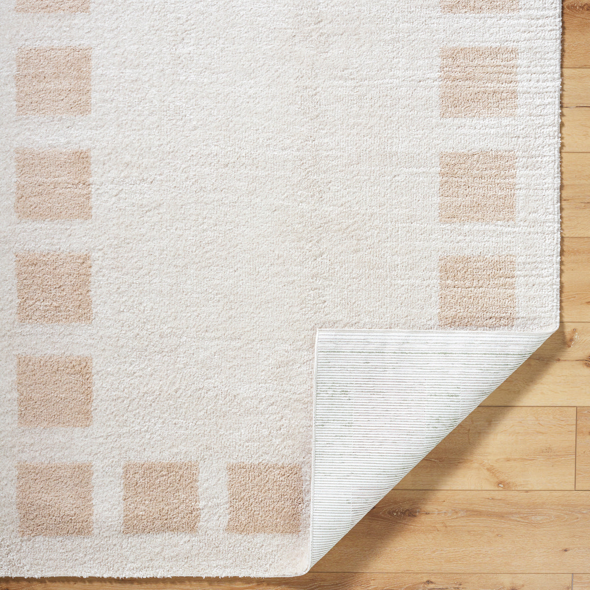 Fossay Cream Washable Modern Shaggy Rug