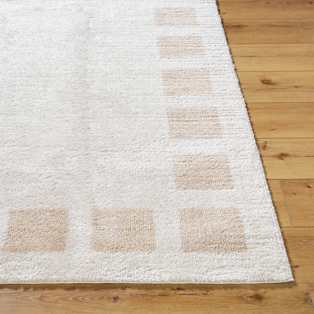 Fossay Cream Washable Modern Shaggy Rug