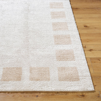 Fossay Cream Washable Modern Shaggy Rug