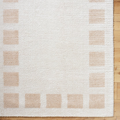 Fossay Cream Washable Modern Shaggy Rug