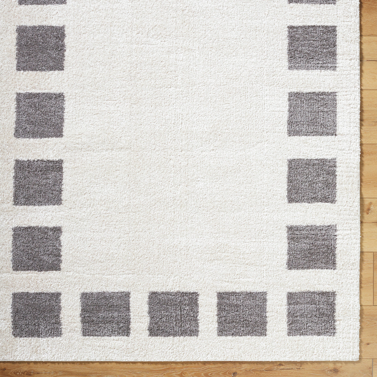 Fossay Grey and  Cream Washable Modern Shaggy Rug