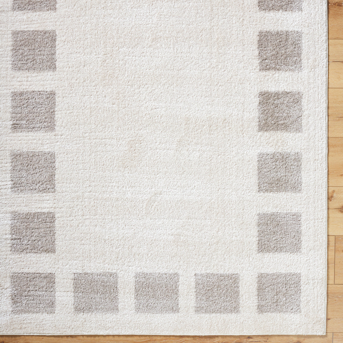Fossay Cream and  Dove Grey Washable Modern Shaggy Rug