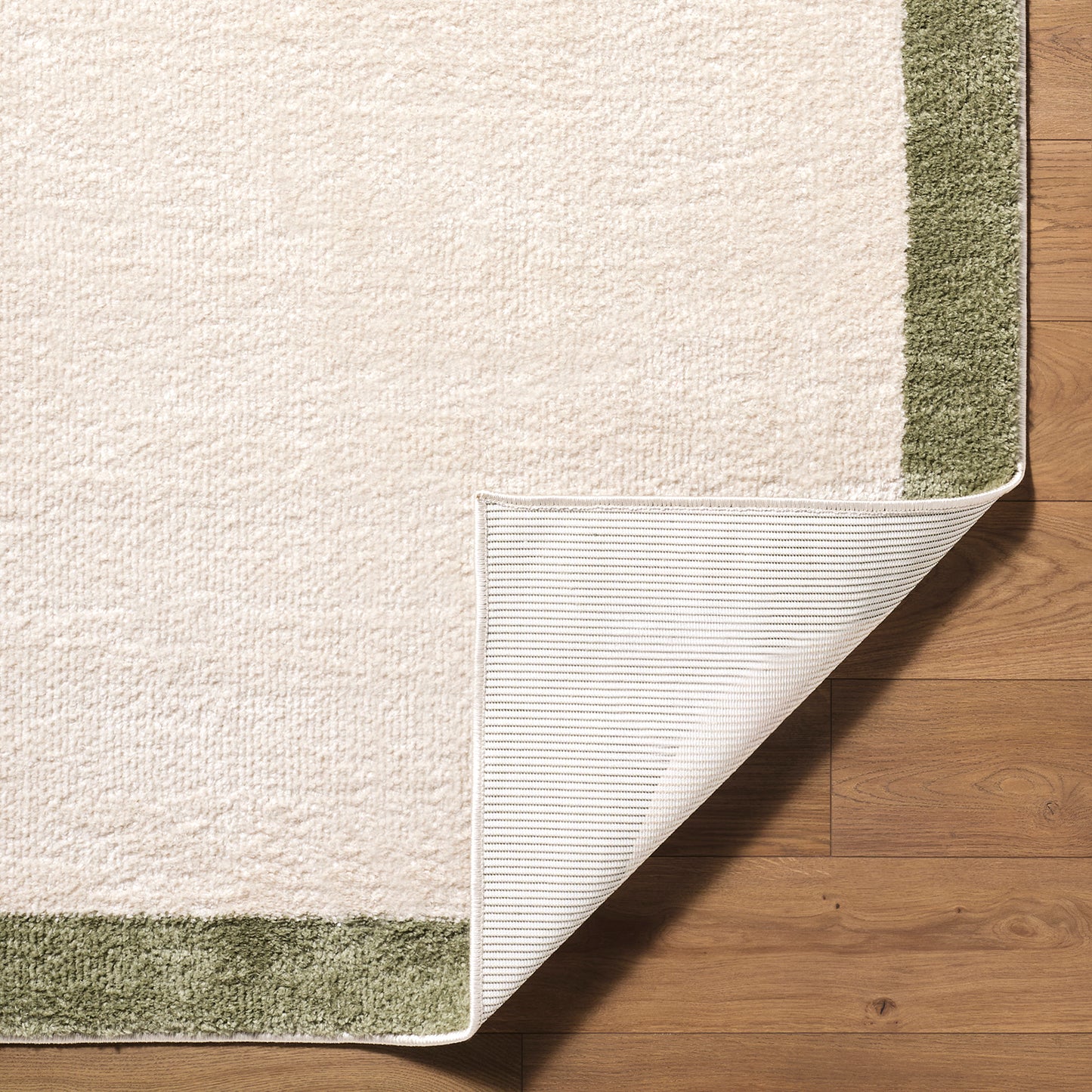 Fossay Cream and Black and Washable Modern Shaggy Rug