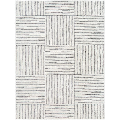 Architect I by Galey Alix Cream Modern Graphic High Pile Rug