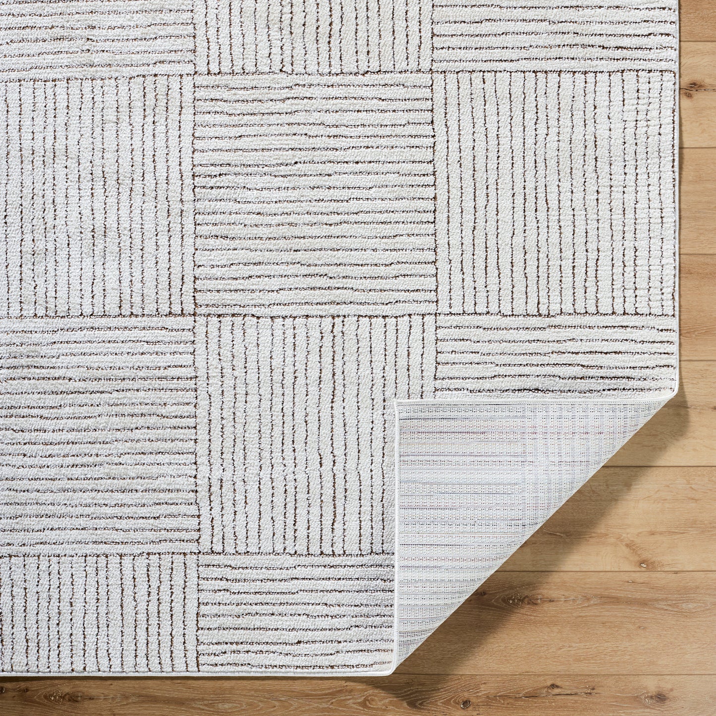 Architect II by Galey Alix Cream Modern Graphic High Pile Rug