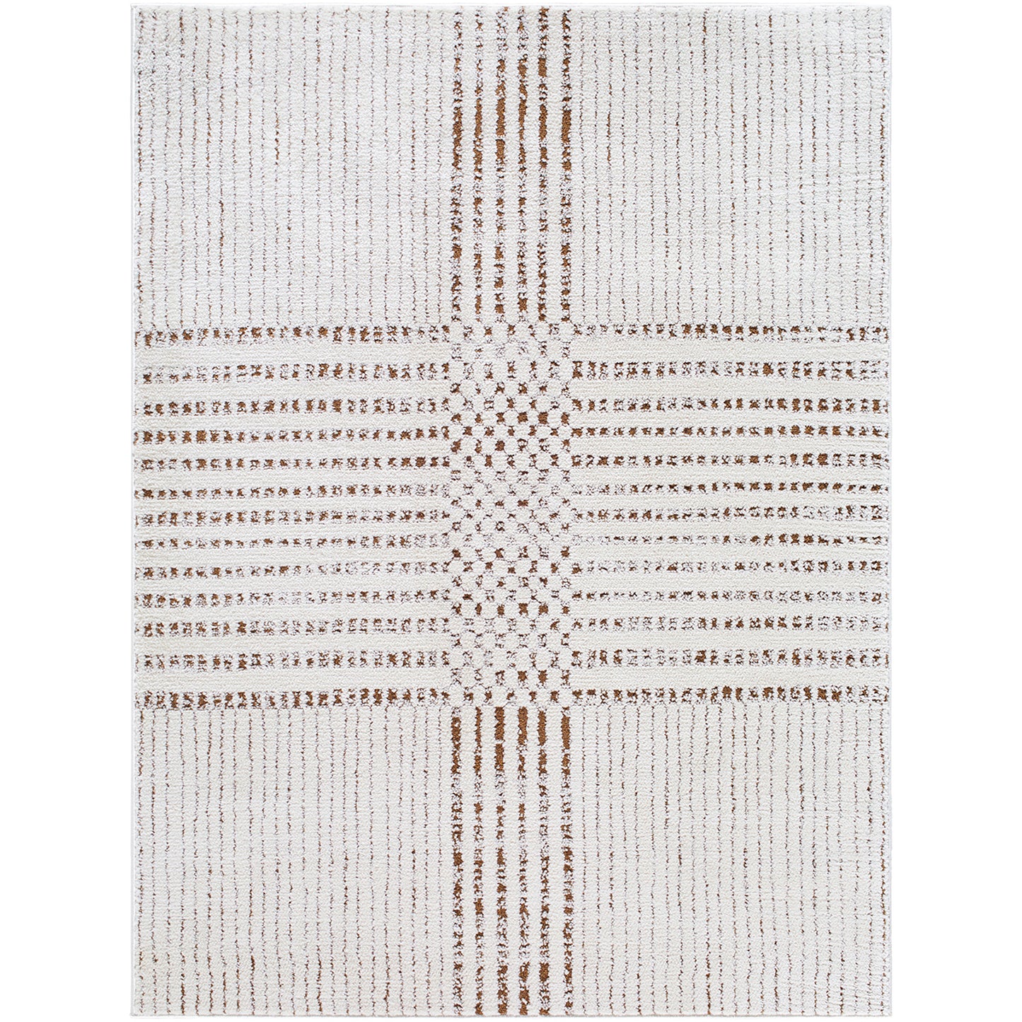 Architect IV by Galey Alix Cream Modern Graphic High Pile Rug