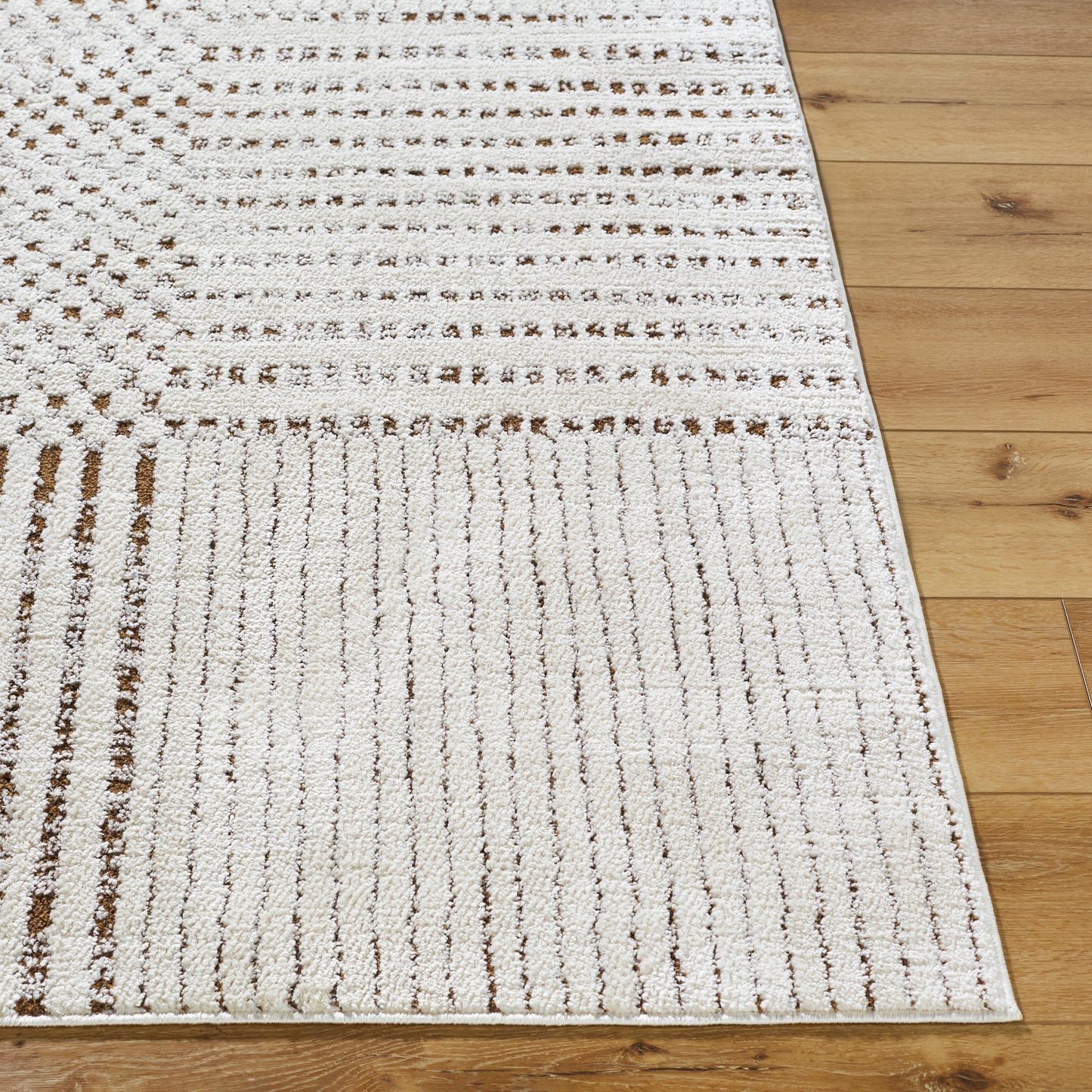 Architect IV by Galey Alix Cream Modern Graphic High Pile Rug