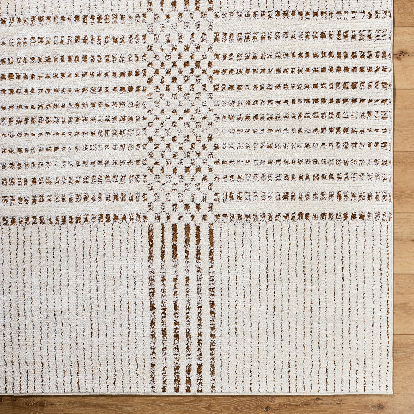 Architect IV by Galey Alix Cream Modern Graphic High Pile Rug