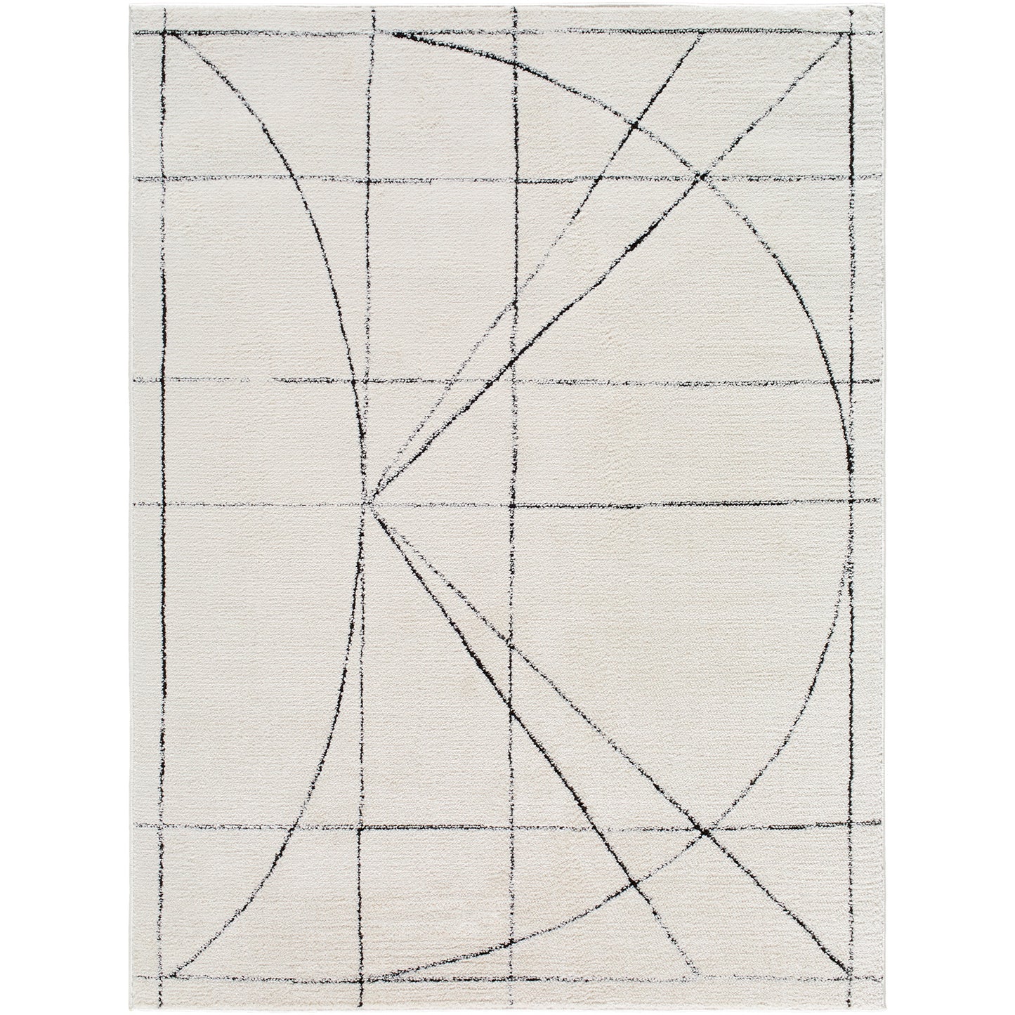 Architect V by Galey Alix Modern Ivory High Pile Rug