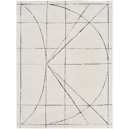 Architect V by Galey Alix Modern Ivory High Pile Rug