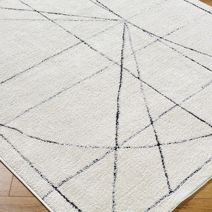 Architect V by Galey Alix Modern Ivory High Pile Rug