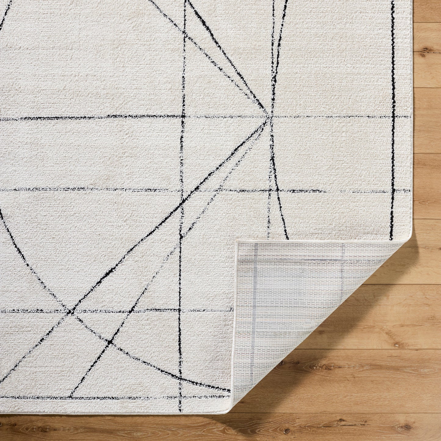 Architect V by Galey Alix Modern Ivory High Pile Rug