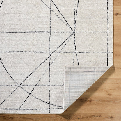 Architect V by Galey Alix Modern Ivory High Pile Rug