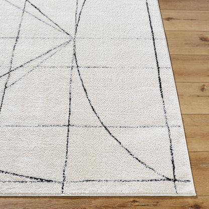 Architect V by Galey Alix Modern Ivory High Pile Rug