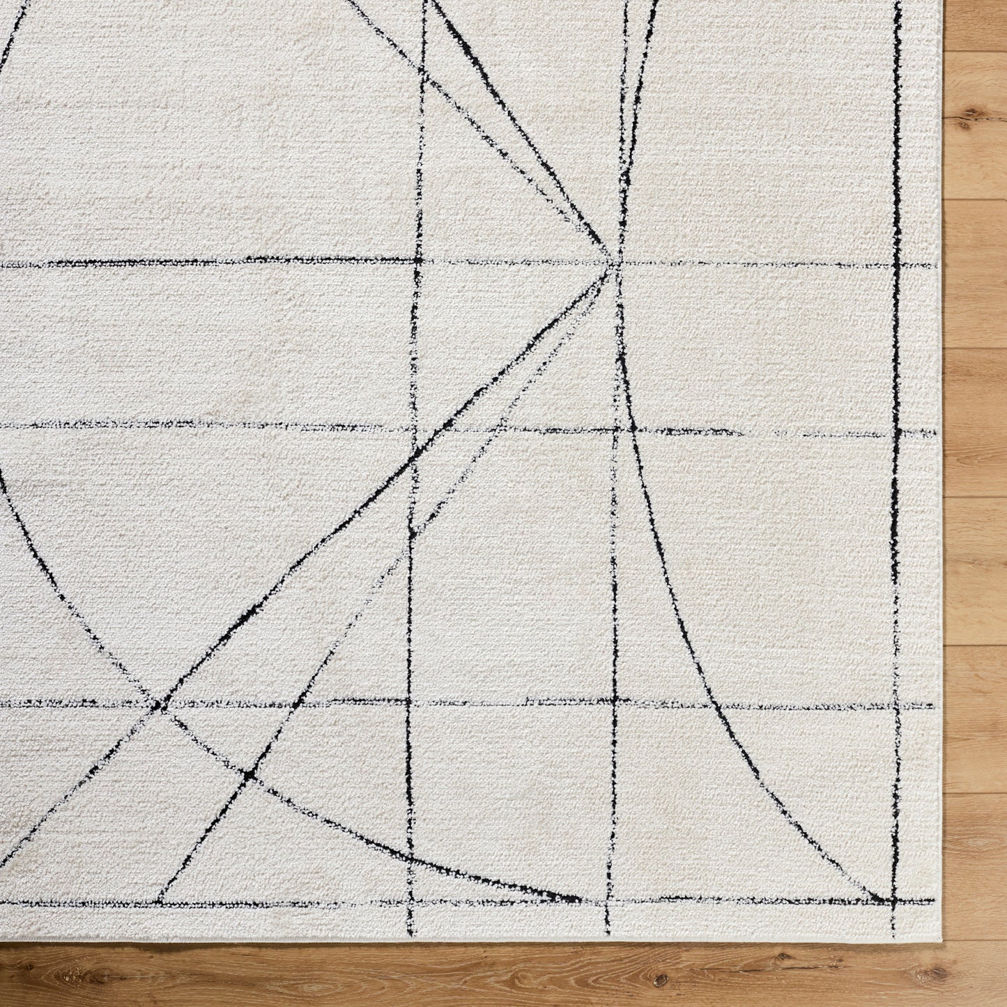 Architect V by Galey Alix Modern Ivory High Pile Rug