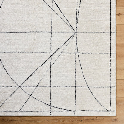 Architect V by Galey Alix Modern Ivory High Pile Rug