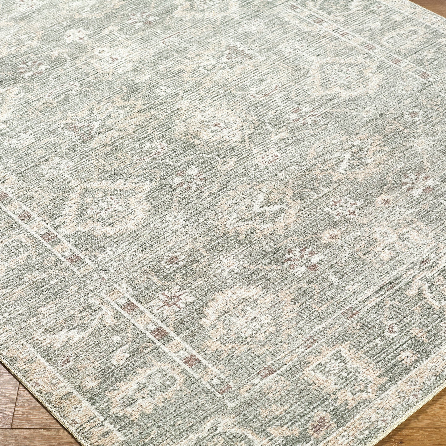 Collins Avenue by Galey Alix Green Vintage Boho Rug