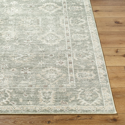 Collins Avenue by Galey Alix Green Vintage Boho Rug