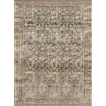 Collins Avenue by Galey Alix Green Vintage Boho Rug