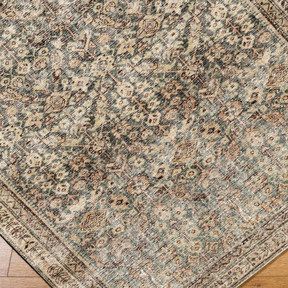 Collins Avenue by Galey Alix Green Vintage Boho Rug