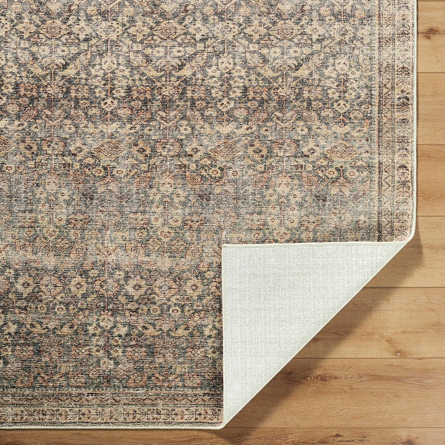 Collins Avenue by Galey Alix Green Vintage Boho Rug