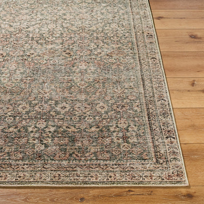 Collins Avenue by Galey Alix Green Vintage Boho Rug
