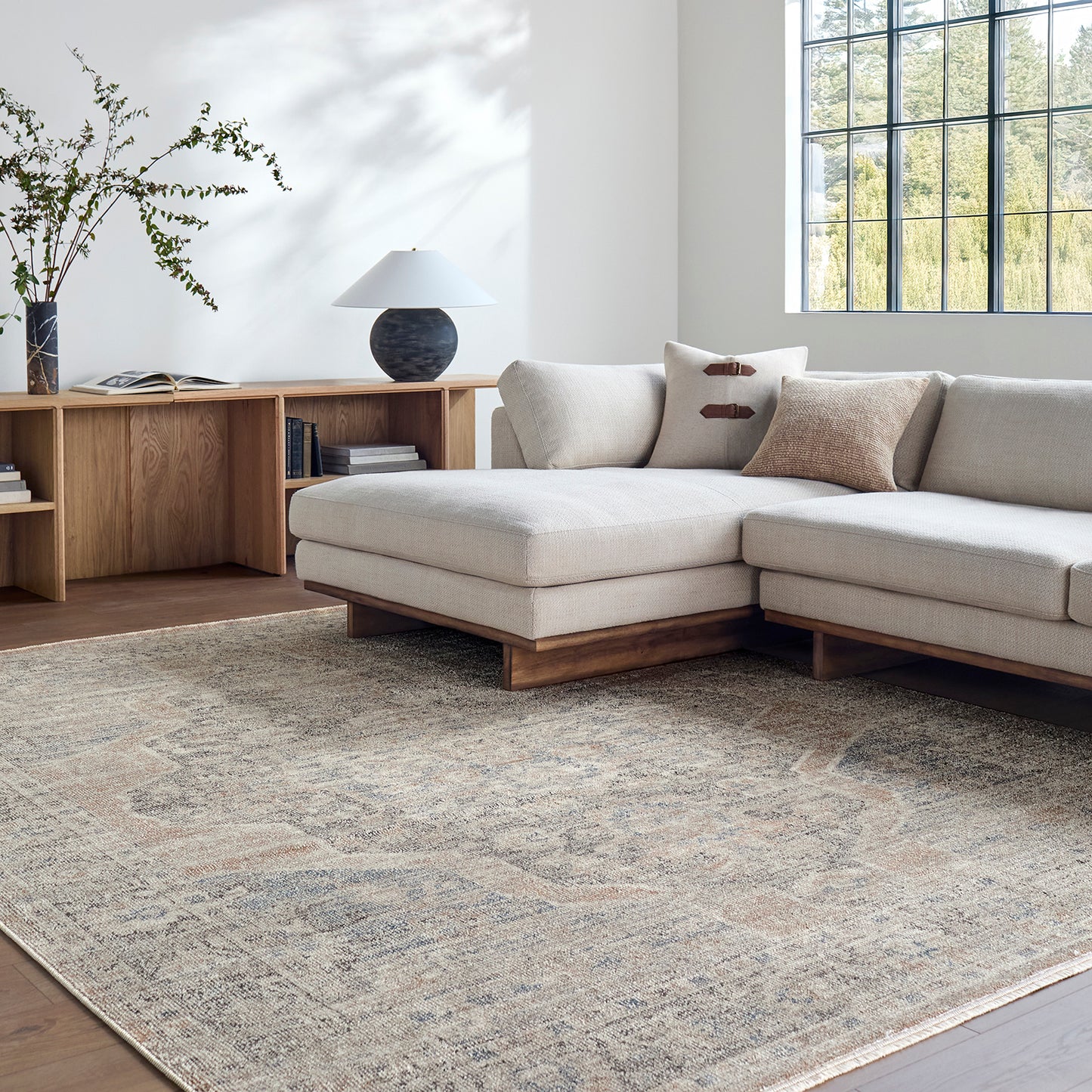 Maria Elena by Galey Alix Beige Vintage Boho Rug