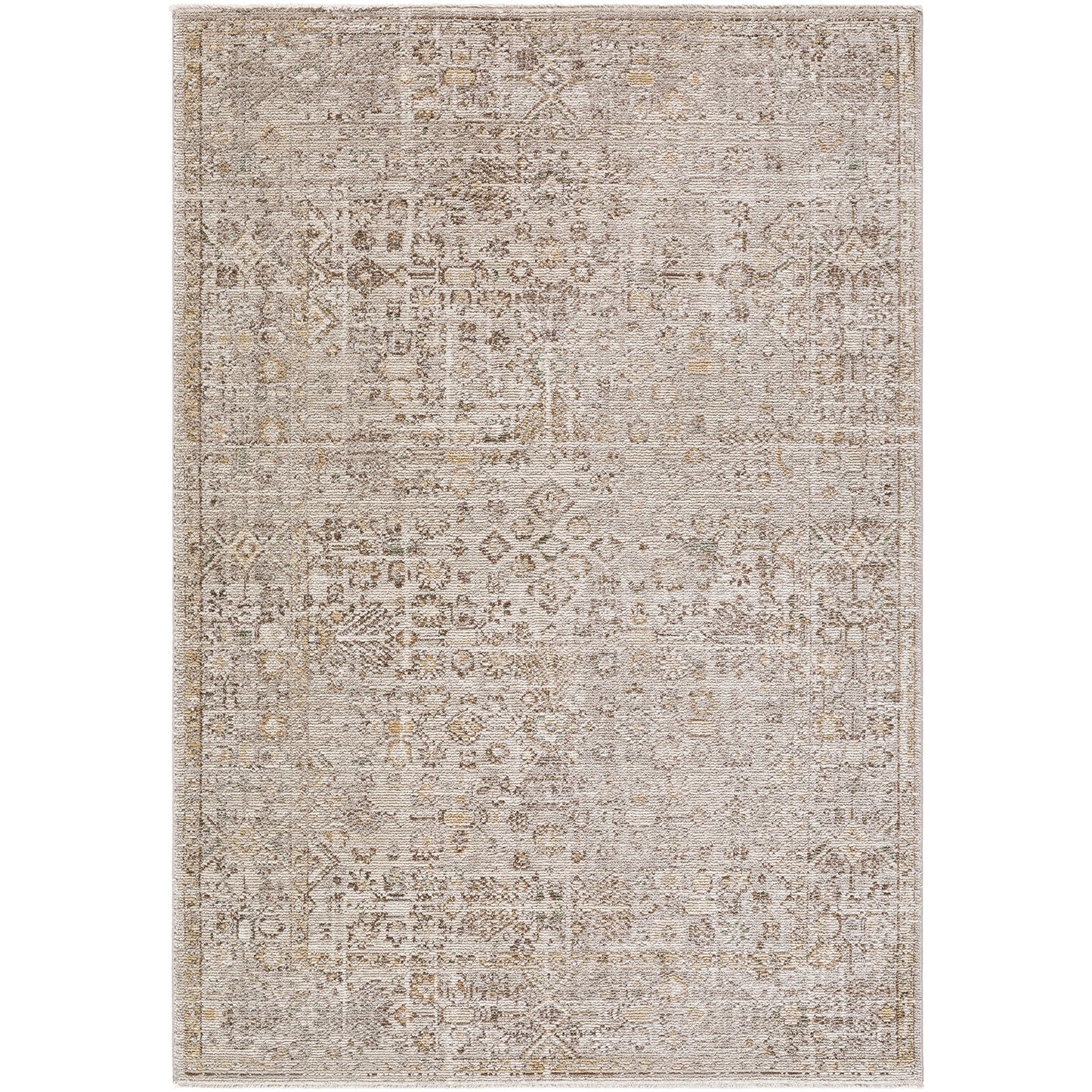 Myrtle Avenue I by Galey Alix Taupe Vintage Boho Rug