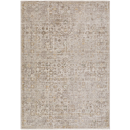 Myrtle Avenue I by Galey Alix Taupe Vintage Boho Rug