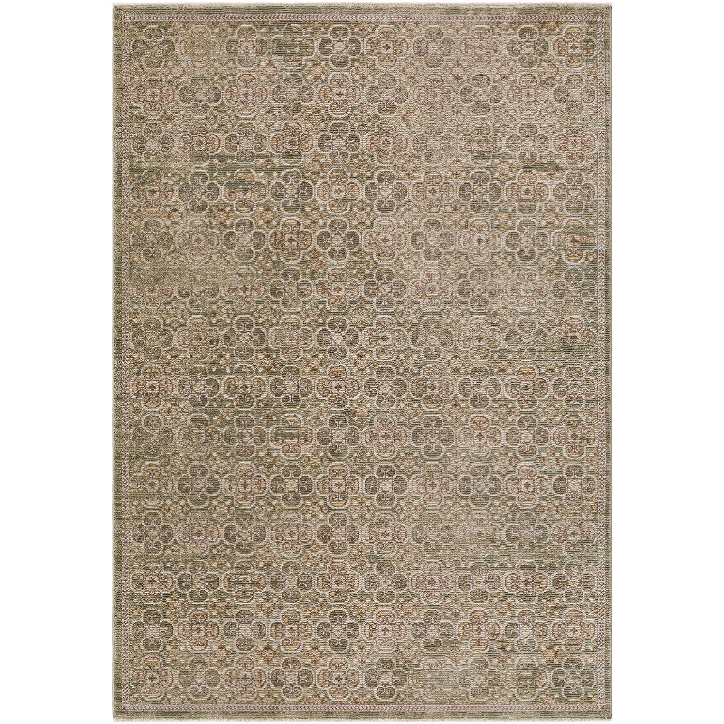 Myrtle Avenue II by Galey Alix Green Vintage Boho Rug