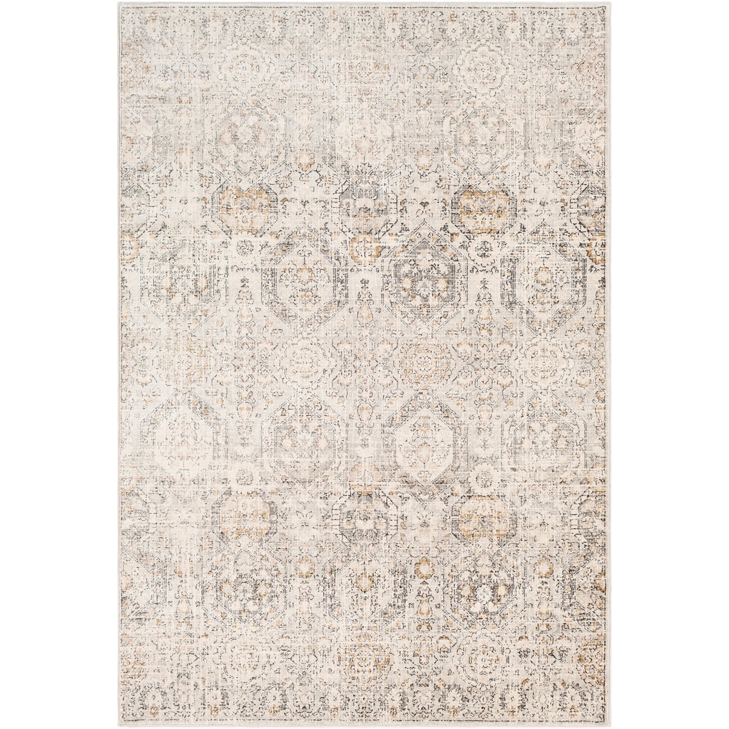 Indigo Beige Vintage Traditional Boho Rug