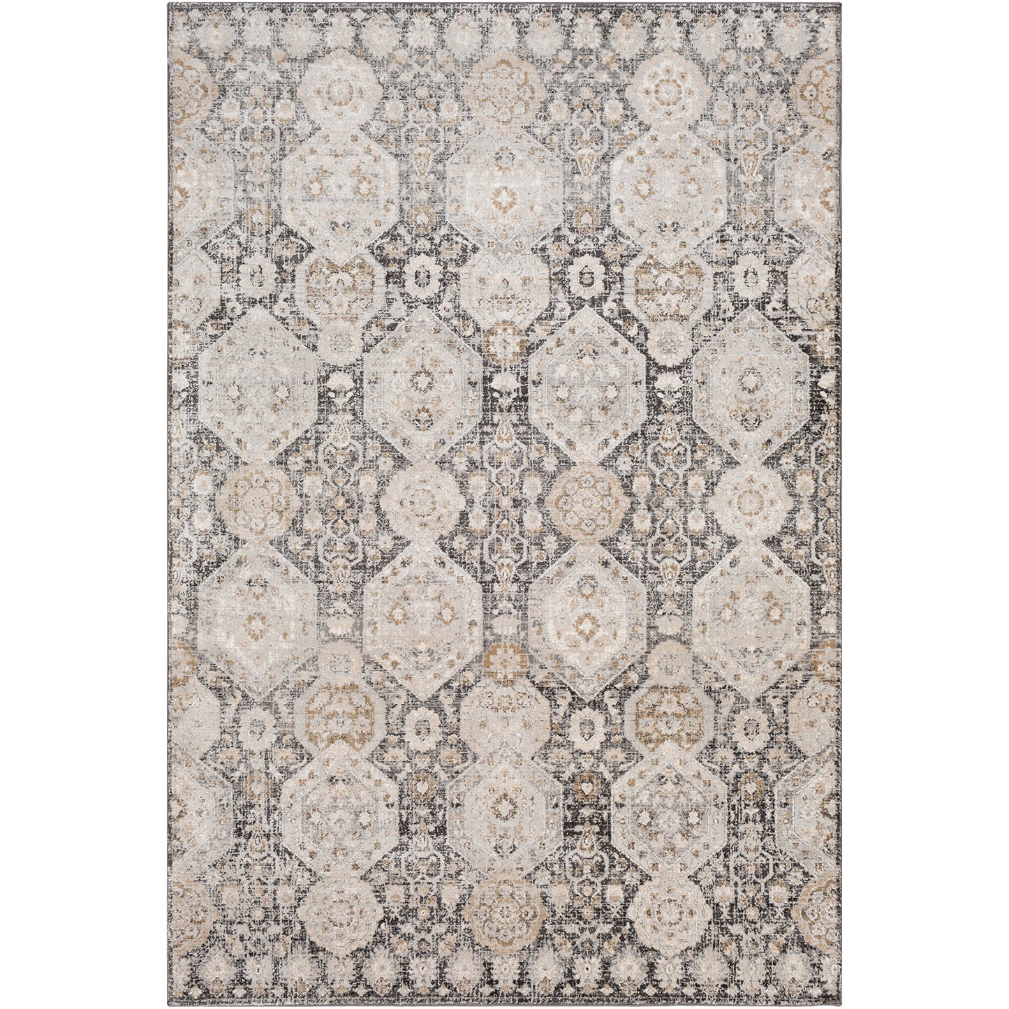 Indigo Charcoal Vintage Traditional Boho Rug