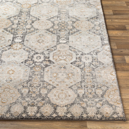 Indigo Charcoal Vintage Traditional Boho Rug